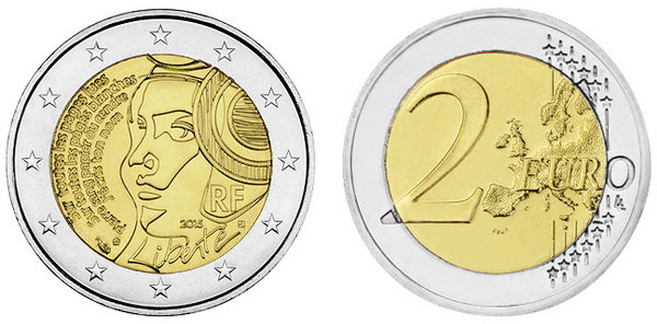 Франция, 2 евро 2015 (UNC) 225-летие Фестиваля Федерации