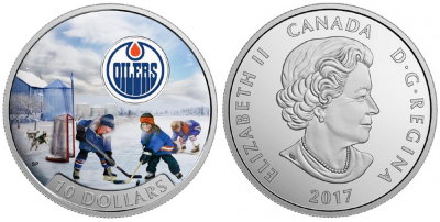 Канада, 10 долларов 2017 год, Хоккейный клуб «Edmonton Oilers», ПРУФ