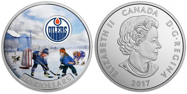 Канада, 10 долларов 2017 год, Хоккейный клуб «Edmonton Oilers», ПРУФ