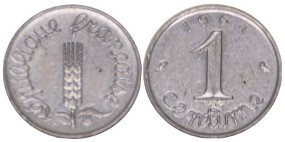 Франция, 1 сантим 1964 год