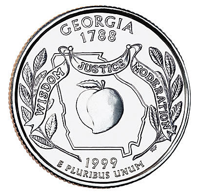 США, 25 центов 1999 год, Georgia