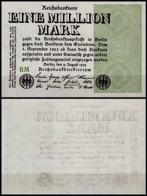 Германия 1.000.000 марок 1923 UNC P.102d