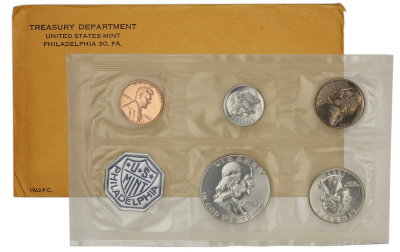 США, Годовой набор 1962 год, ПРУФ, серебро