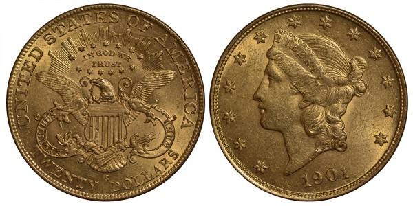 США 20 долларов 1901 год
