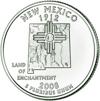 США, 25 центов 2008 год, New Mexico