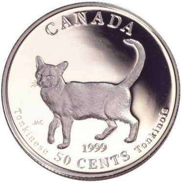 Канада 50 центов 1999 год - Тонкинская кошка