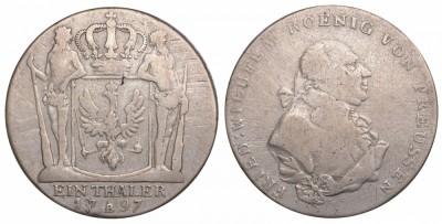 Пруссия 1 талер 1797 В, Фридрих Вильгельм