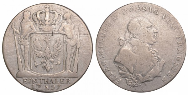Пруссия 1 талер 1797 В, Фридрих Вильгельм