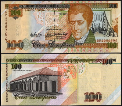 Гондурас 100 лемпир 1994-2008 (UNC Pick 77)