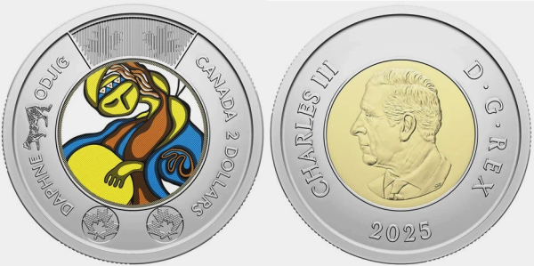 Канада 2 доллара 2025 год - Дафна Оджиг