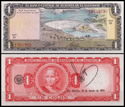 Сальвадор 1 колон 1974 (UNC Pick 120)