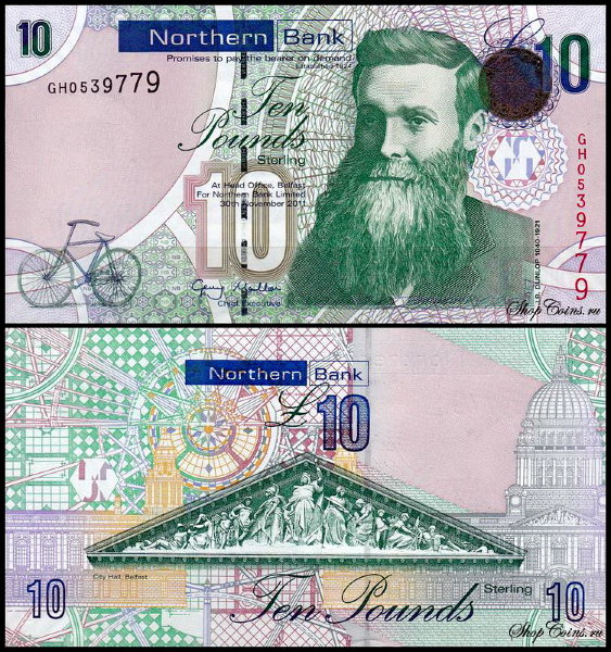 Ирландия 10 фунтов 2011 (UNC Pick **)
