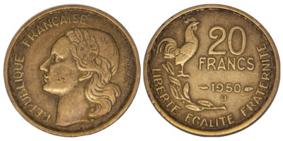 Франция, 20 франков 1950 год