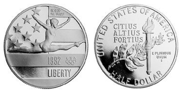 США, 50 центов 1992 год, XXV Олимпийские игры в Барселоне, ПРУФ