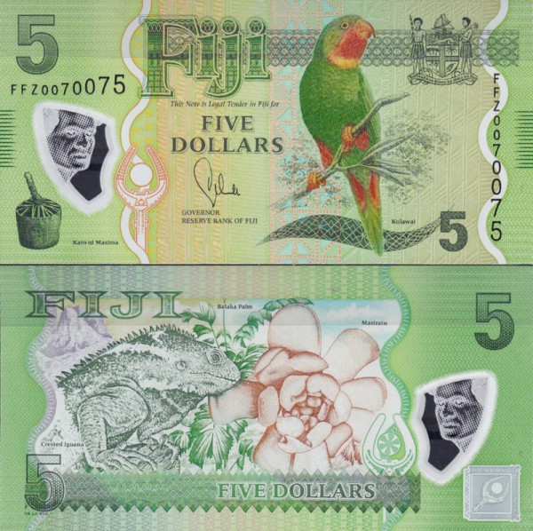 Фиджи 5 долларов 2015 (UNC Pick 115A)