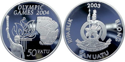 Вануату - 50 вату 2003 год - XXVIII Олимпийские игры в Афинах, ПРУФ