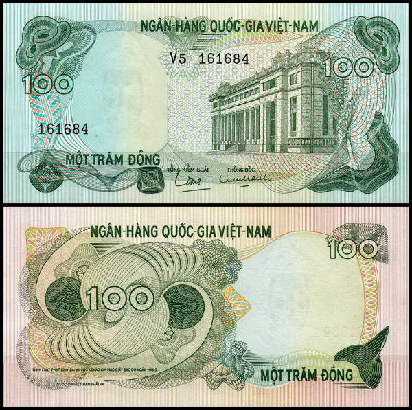 Вьетнам Южный 100 донг 1972 (UNC Pick 26)