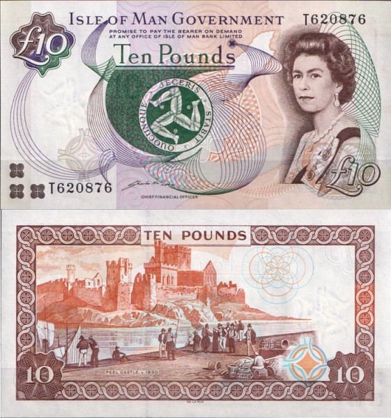 Мэн 10 фунтов 2007 (UNC Pick 47b) 