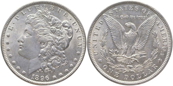 США, 1 доллар 1896 год 