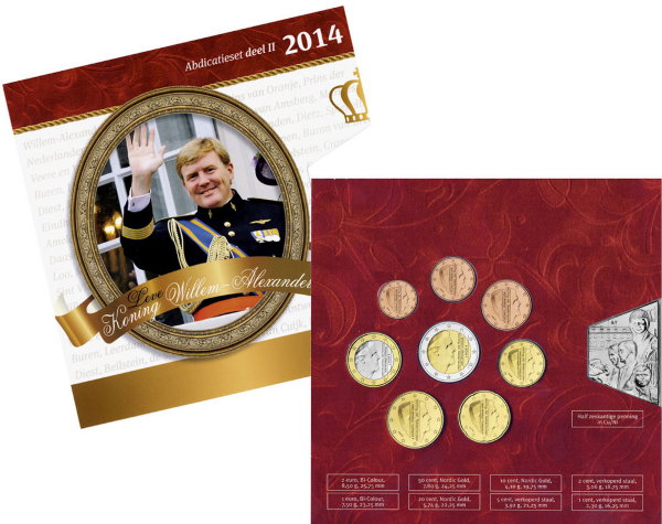 Нидерланды, Набор монет 2014 года (буклет) Выпуск III