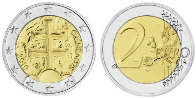 Словакия, 2 евро 2010 (UNC, биметалл)