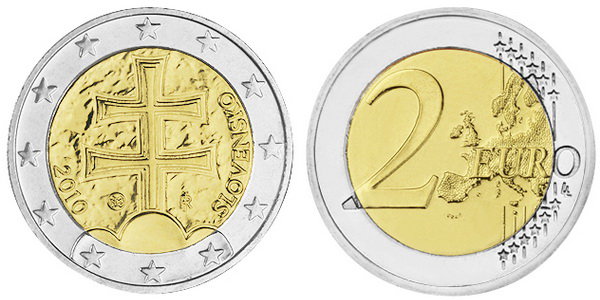 Словакия, 2 евро 2010 (UNC, биметалл)