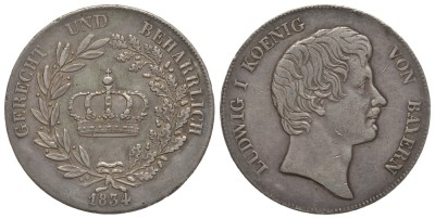 Бавария 1 талер 1834 Людвиг I (1825-1848)