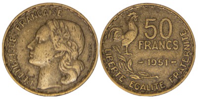 Франция, 50 франков 1951 год