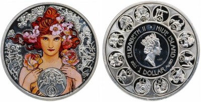 Ниуэ 1 доллар 2011 год - Знаки Зодиака, Рак