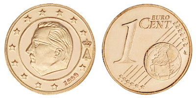 Бельгия, 1 цент 1999 (UNC, медь)