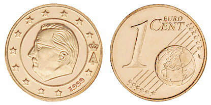 Бельгия, 1 цент 1999 (UNC, медь)
