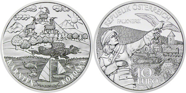 Австрия, 10 евро 2012 год, Замок Ландскрон в Каринтии