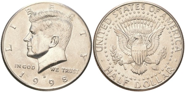 США, 50 центов 1998 год