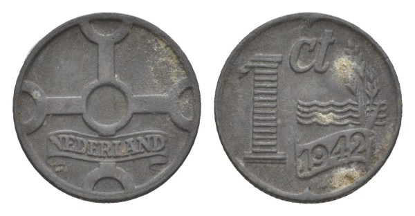 Нидерланды 1 цент 1942 год