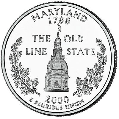 США, 25 центов 2000 год, Maryland