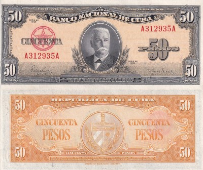 Куба 50 песо 1950 (UNC Pick 81a)
