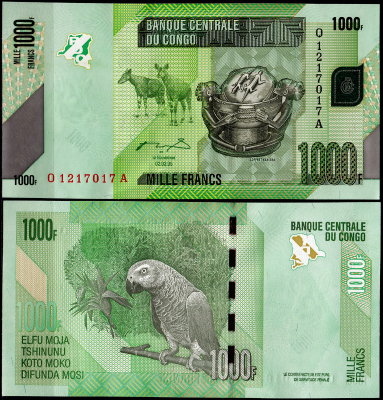 ДР Конго 1000 франков 2005 (UNC Pick 101a)