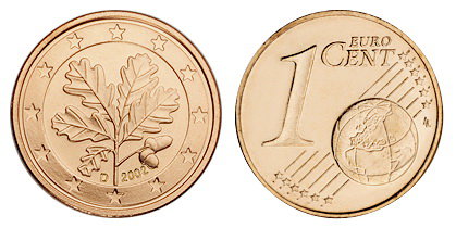 Германия, 1 цент 2002-D (UNC, медь)