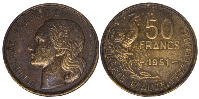 Франция, 50 франков 1951 год