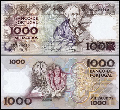 Португалия 1000 эскудо 1988 (UNC Pick 181e)