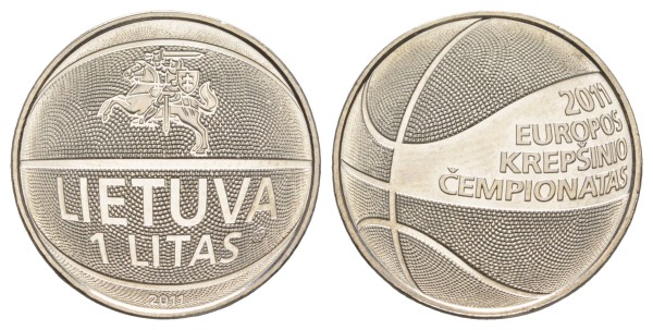 Литва, 1 лит 2011 год - Чемпионат Европы по баскетболу