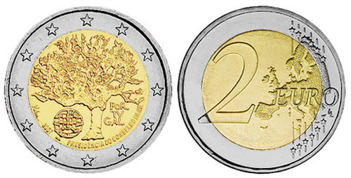 Португалия, 2 евро 2007 (UNC) Председательство в Евросоюзе