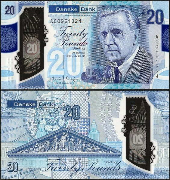 Ирландия 20 фунтов 2019 (UNC Pick NEW)