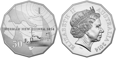 Австралия, 50 центов 2014 год, Германская Новая Гвинея