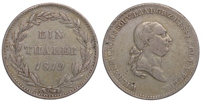 Гессен-Кассель 1 талер 1819 Вильгельм I