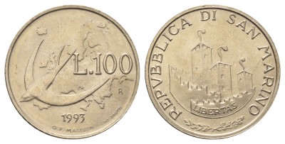 Сан Марино, 100 лир 1993 год