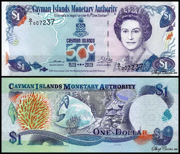 Каймановы острова 1 доллар 2003 (UNC Pick 30)