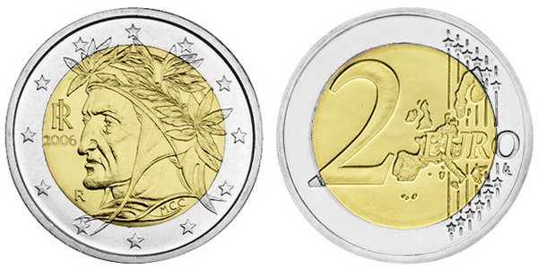 Италия, 2 евро 2006 (UNC, биметалл)