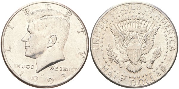 США, 50 центов 1993 год