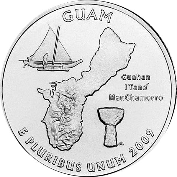 США, 25 центов 2009 год, Guam